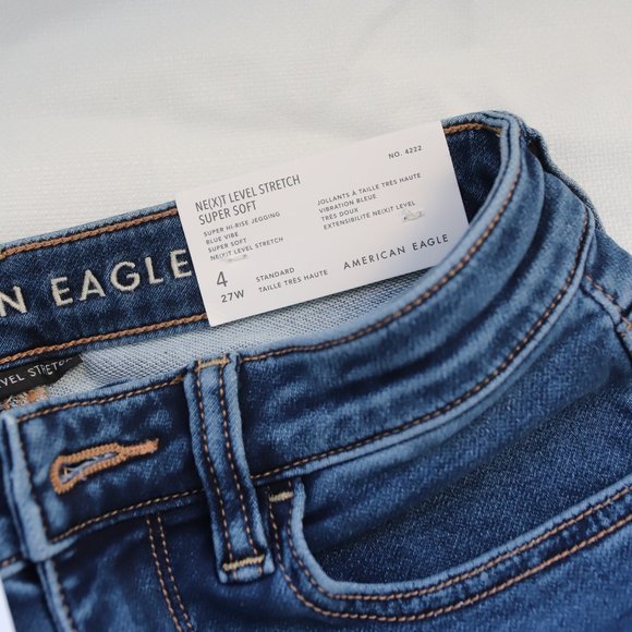 American Eagle Jeggings Super high Rise Size 4 NWT - Picture 4 of 7